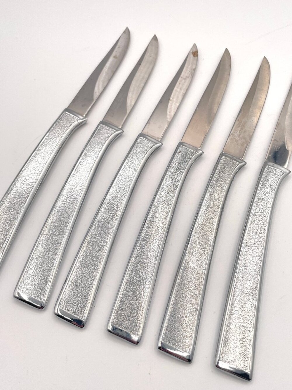 Vintage Set of 6 Carvel Hall Stainless Steel Steak Knives 1951 Made USA